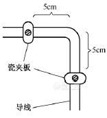 瓷夹板有双线式,三线式等形式,包括上瓷板,下瓷板和固定螺钉,如图11